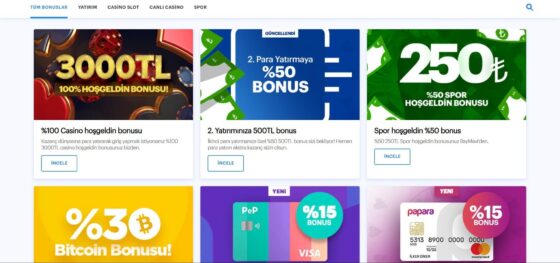 BayMavi Casino Bonusları