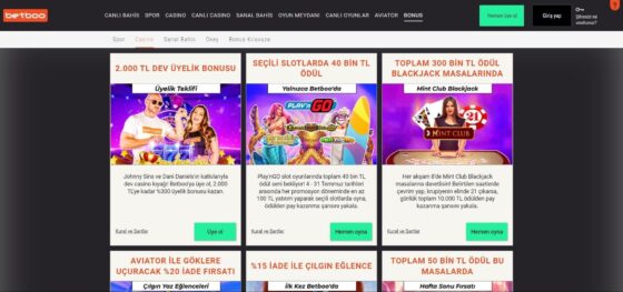 Betboo Casino Bonusları