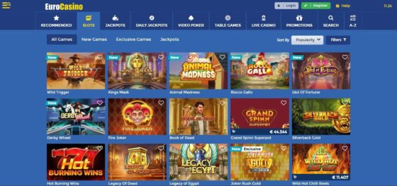 Slot makineleri Euro Casino
