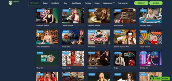 Canlı krupiye oyunları