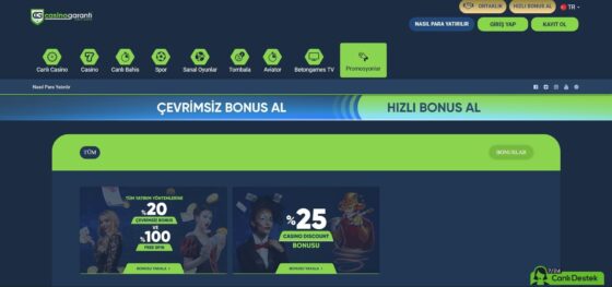 Casino Garanti Bonusları