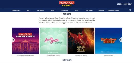 Slot makineleri Monopoly Casino