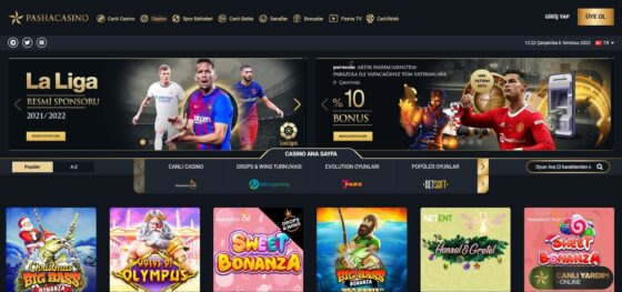 PashaCasino'nun resmi web sitesi