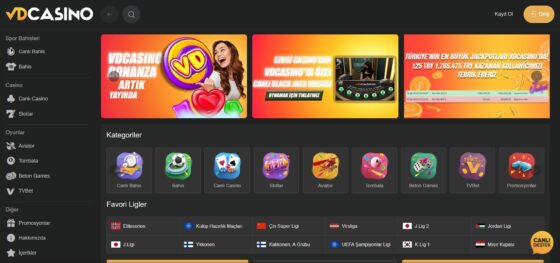 VdCasino'nun resmi web sitesi